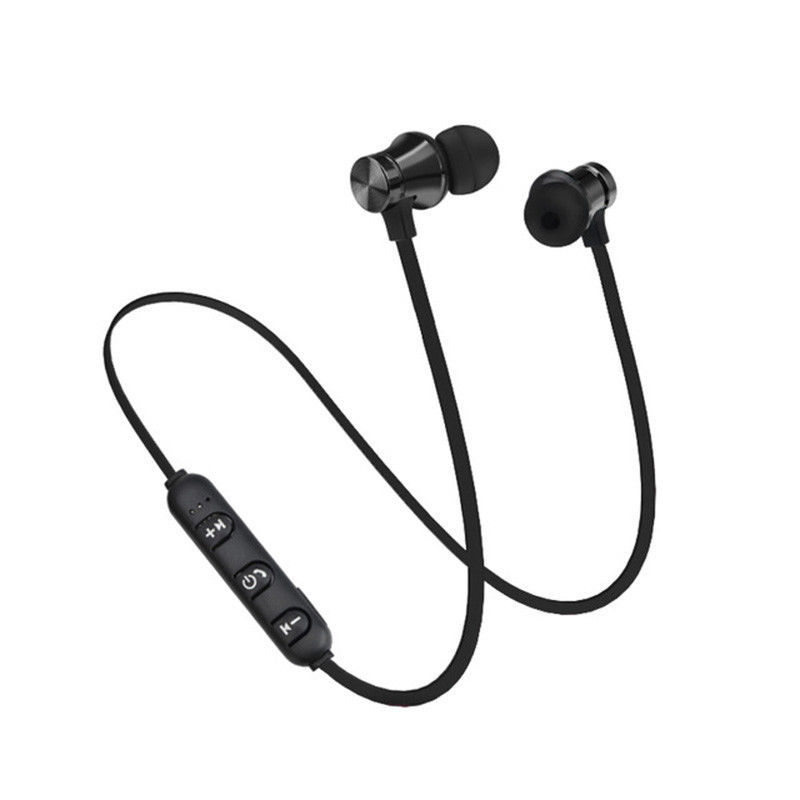 Metal Sports Bluetooth Headphone Magnetic Earpiece Stereo Wireless Headset for Mobile Phone