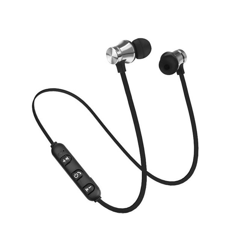 Metal Sports Bluetooth Headphone Magnetic Earpiece Stereo Wireless Headset for Mobile Phone