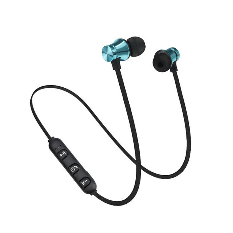 Metal Sports Bluetooth Headphone Magnetic Earpiece Stereo Wireless Headset for Mobile Phone