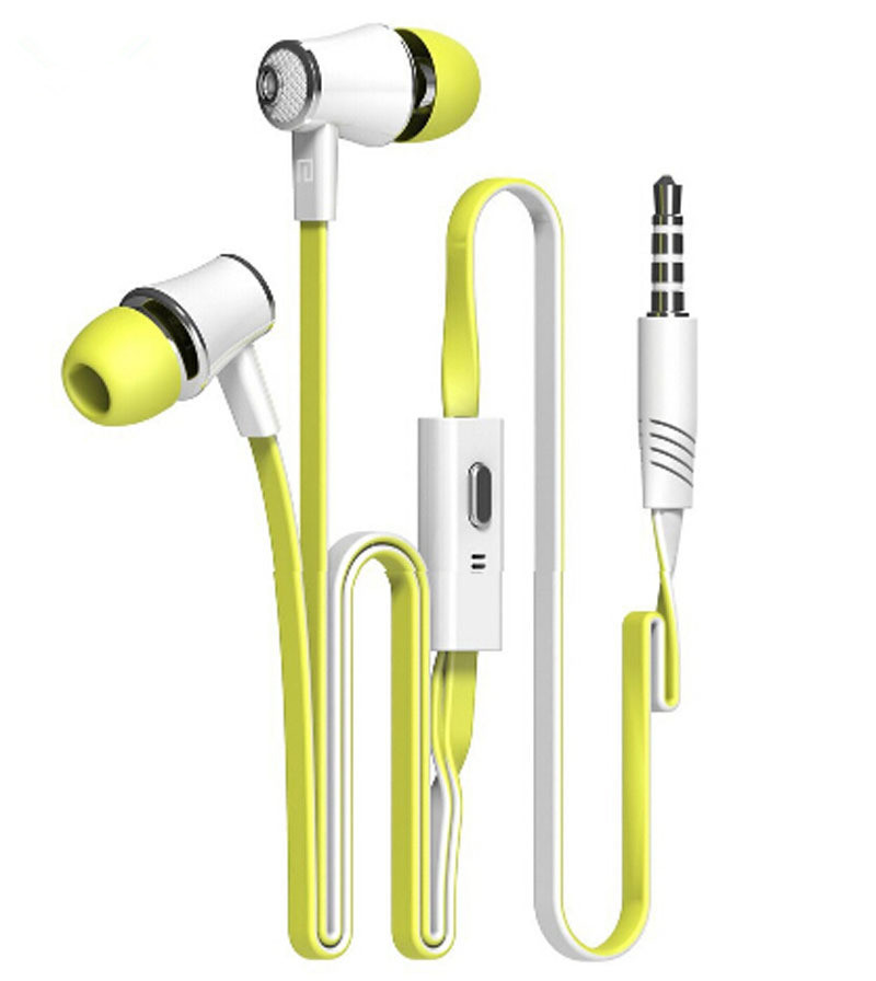 JM21 Explosion Cordless Ear Colors Earphones Subwoofer Wire Headphones Earphone Headset Noodle Line