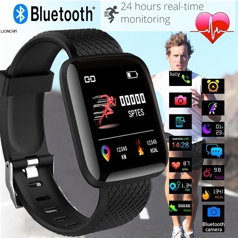 ID116Plus Smart Wristband Fitness Heart Rate Monitor Activity Tracker Smart Band Sport Watch