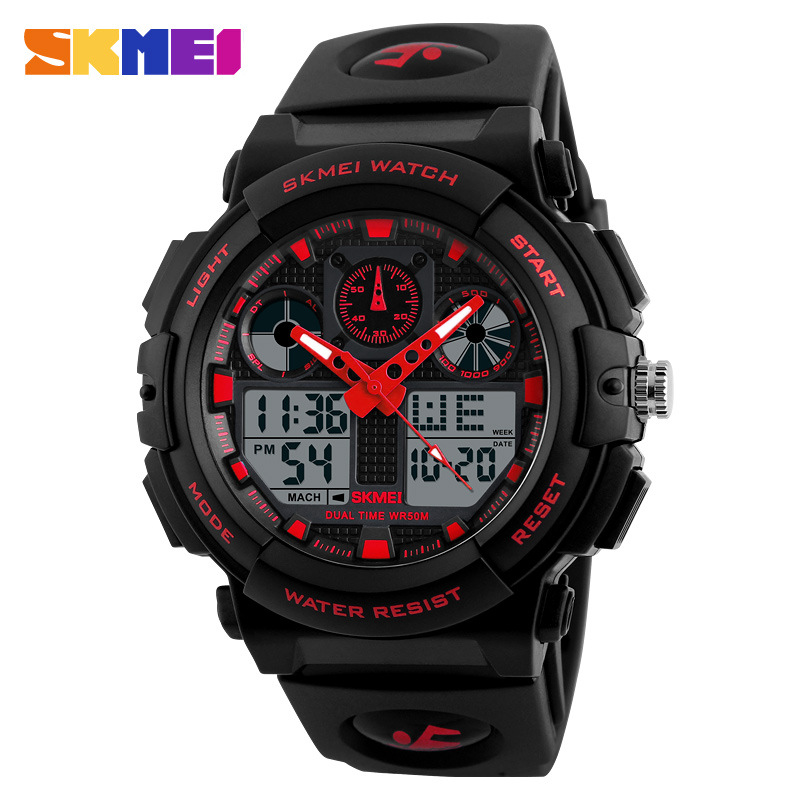 SKMEI Fashion Men&apos;s LED Digital Alarm Date Military Sports Army Waterproof Quartz Watch