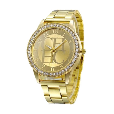 Watches Women Casual Dress Quartz Gold Mother&apos;s Day Stainless Steel Crystal Ladies Wristwatches