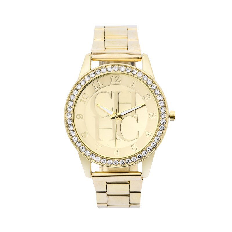 Watches Women Casual Dress Quartz Gold Mother&apos;s Day Stainless Steel Crystal Ladies Wristwatches