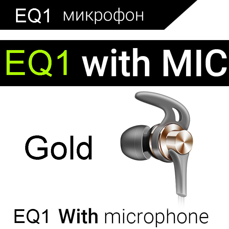 Sport Metal Earphones Half In-ear Earphone With Microphone Headset Earbuds For Android/iPhone EQ1