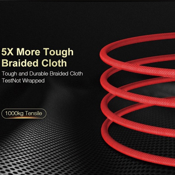 High Tensile Braid Phone Cable Unbreakable Fast Charing for iPhone/5/6/7/8 iphoneX Infinix TypeC