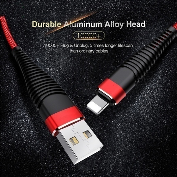 High Tensile Braid Phone Cable Unbreakable Fast Charing for iPhone/5/6/7/8 iphoneX Infinix TypeC