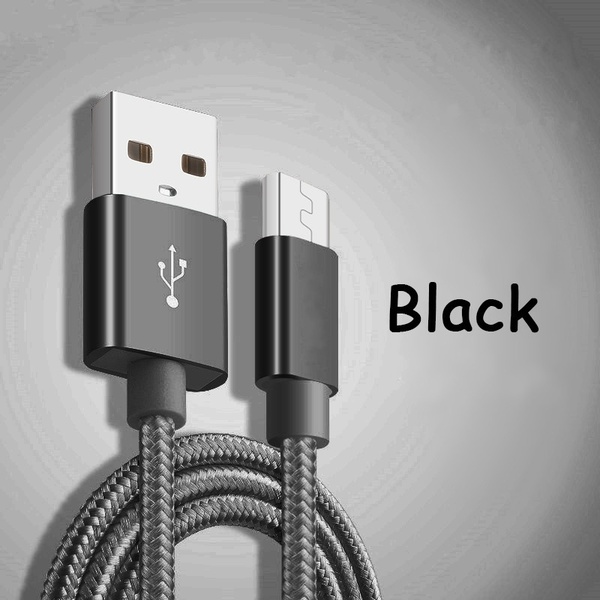 Aluminum Connector Tangle-Free Nylon Braided Cord Charger Cable for iphone/Android USB/ Type-C