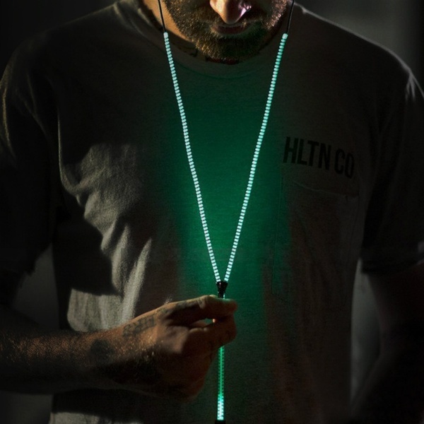 3.5 Mm In-ear Luminous Zipper Stereo Hands-free Headphone Earphone Earbud + Mic