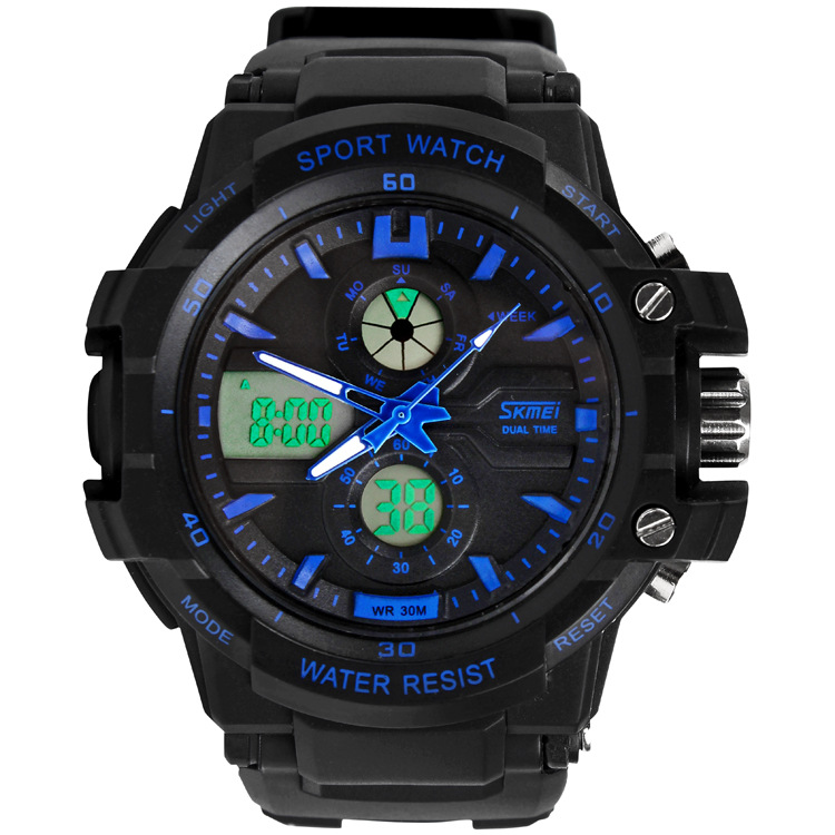 SKMEI Multifunction Chronograph Analog Men Digital LED Waterproof Military Alarm Chrono Wristwatches