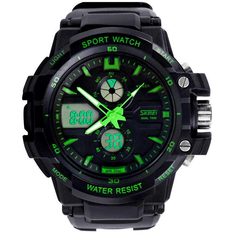 SKMEI Multifunction Chronograph Analog Men Digital LED Waterproof Military Alarm Chrono Wristwatches