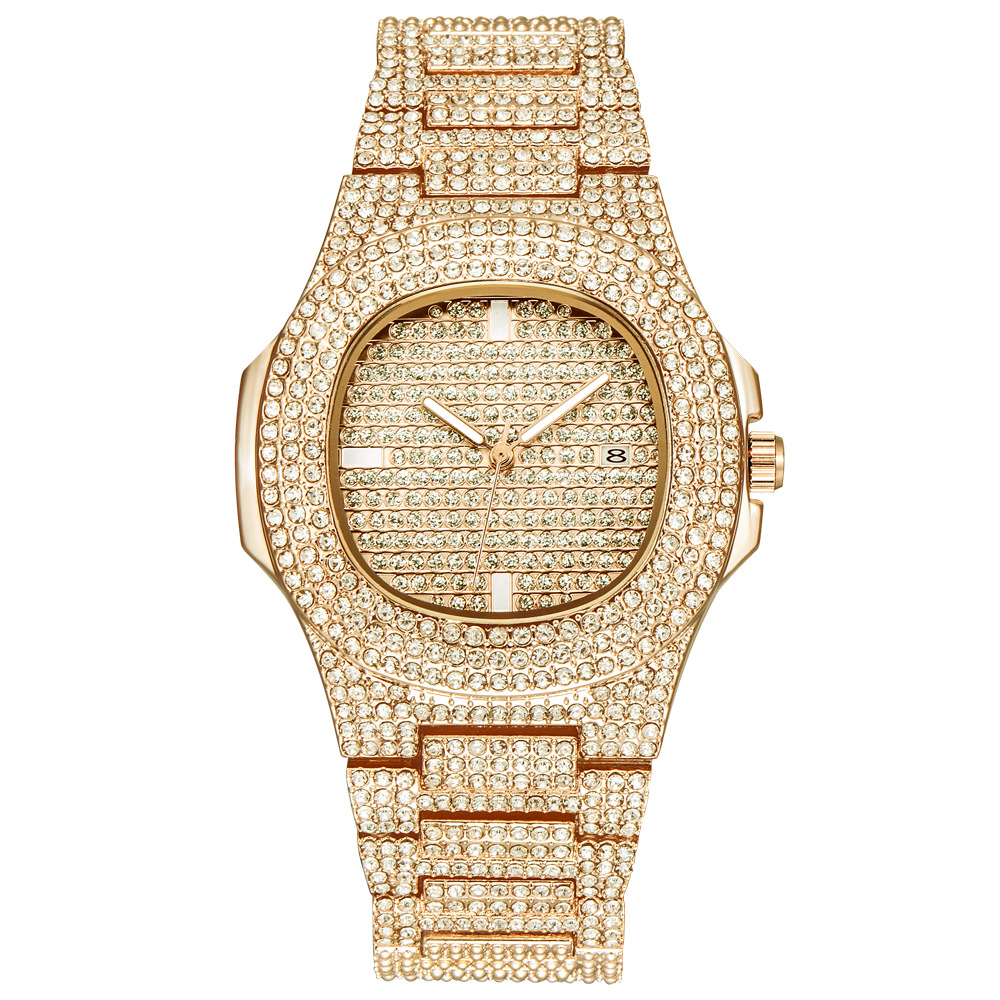 Diamond Luxury Brand Watches Women's Fashion Accessories Mens Stainless Steel Wristwatch Watches