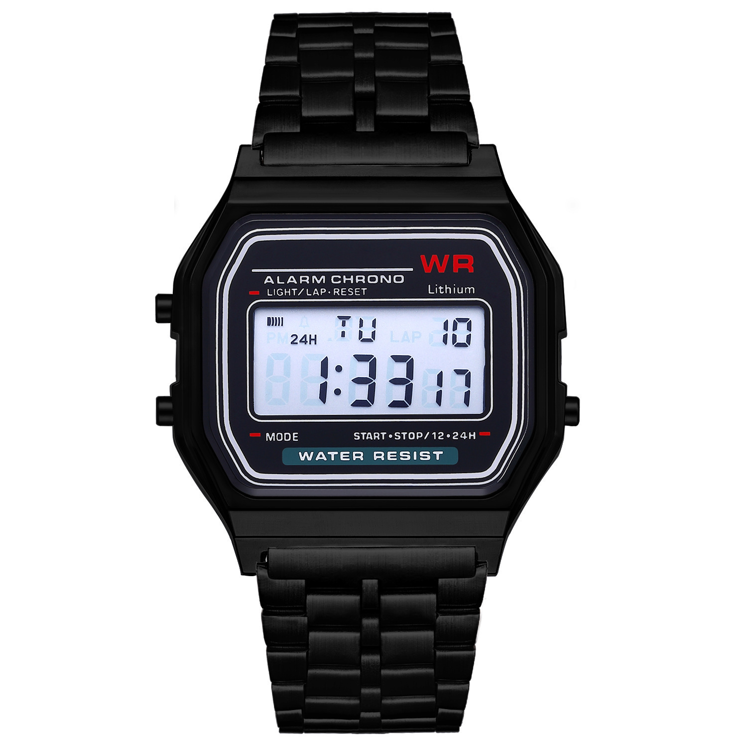 F91w Sports Children's Electronic Metal Watch Multi-function Luminous Alarm Clock Steel Watch