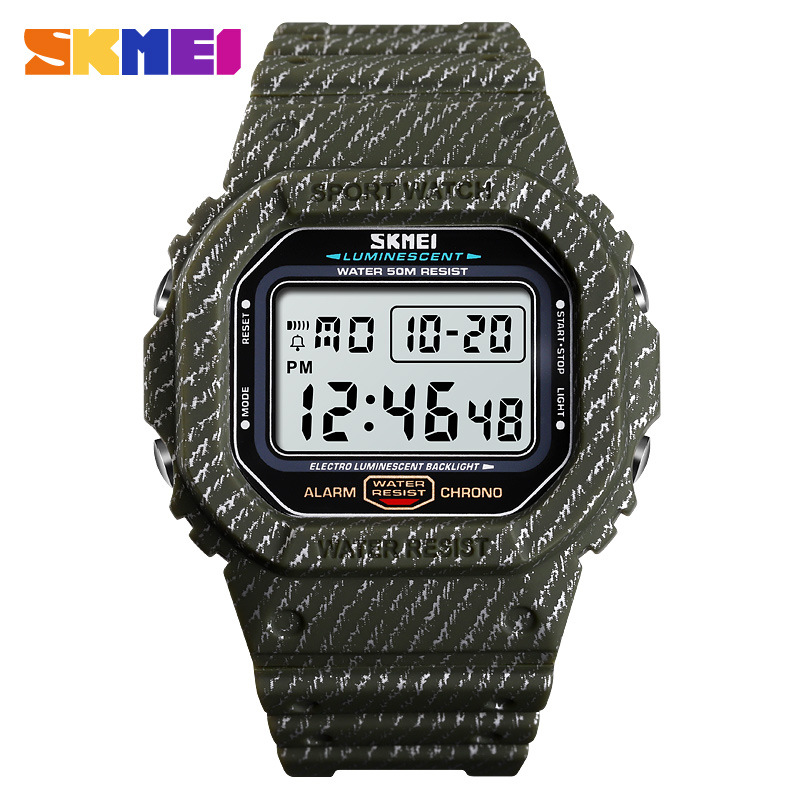 SKMEI Multi-function Anti-vibration Military Camouflage Boys Watch Moments Sports Electronic Watch