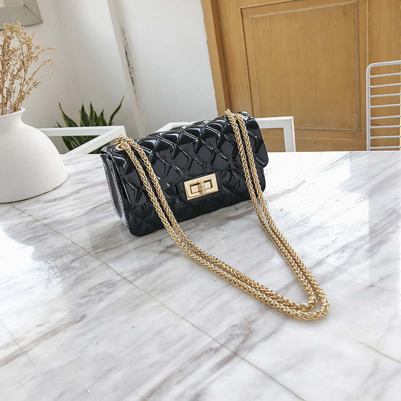 Summer Chain Mini Fragrance Bright Noodles Women&apos;s Bags Pearlescent of The Shoulder Bag