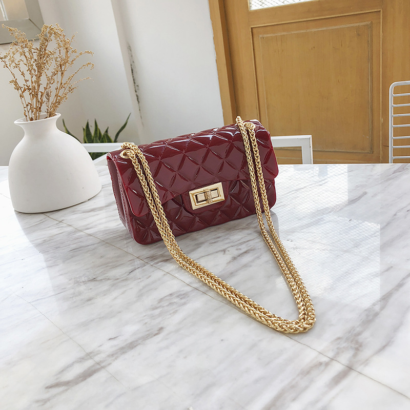 Summer Chain Mini Fragrance Bright Noodles Women&apos;s Bags Pearlescent of The Shoulder Bag