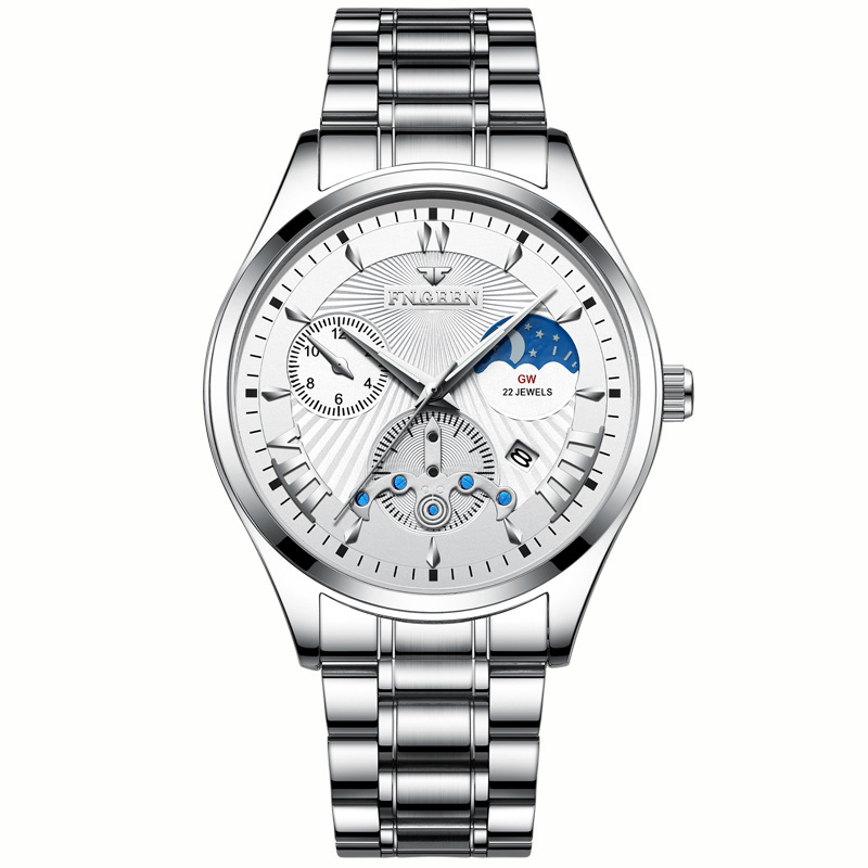 FNGEEN Lmitation Six-pin Design Men's Watch Waterproof Luminous Watch Male Calendar Student Watch