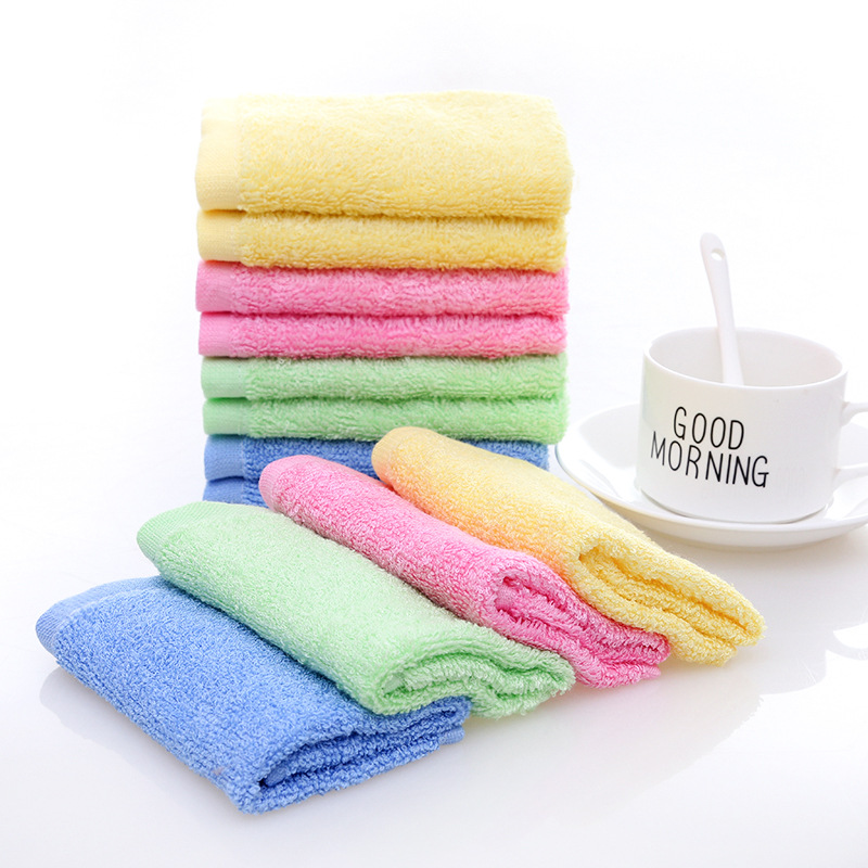 3pcs Kitchen Oil-free Wood Fiber Oil Aishwashing Towel Thickening Mini Rag Square Towel Scouring Pad
