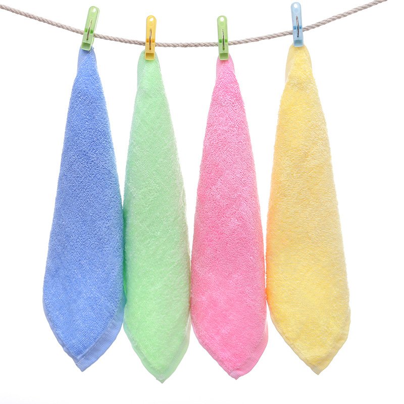 3pcs Kitchen Oil-free Wood Fiber Oil Aishwashing Towel Thickening Mini Rag Square Towel Scouring Pad