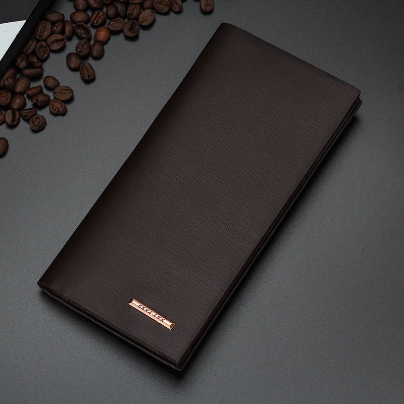 HS Brand Long Eetro Ultra-thin Frosted Wallet Leather Multifunction Men Wallets Wallet Zipper