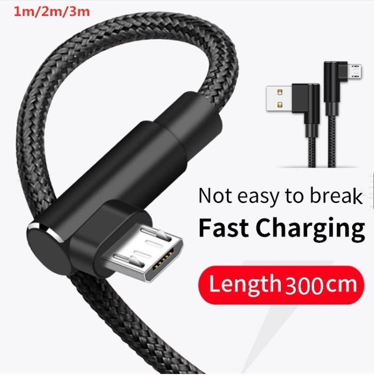 90 Degree mobile data cable for Iphone 6s 7 8 type-c Android v8 double elbow usb nylon Charger