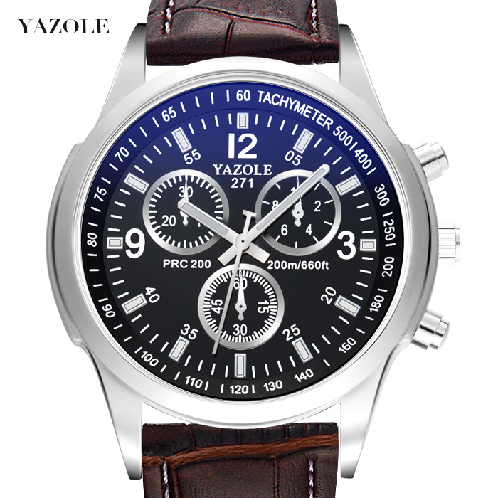 YAZOLE Men Women Fashion Watch Belt Watch Male Quartz Watch Waterproof Leisure Business Table