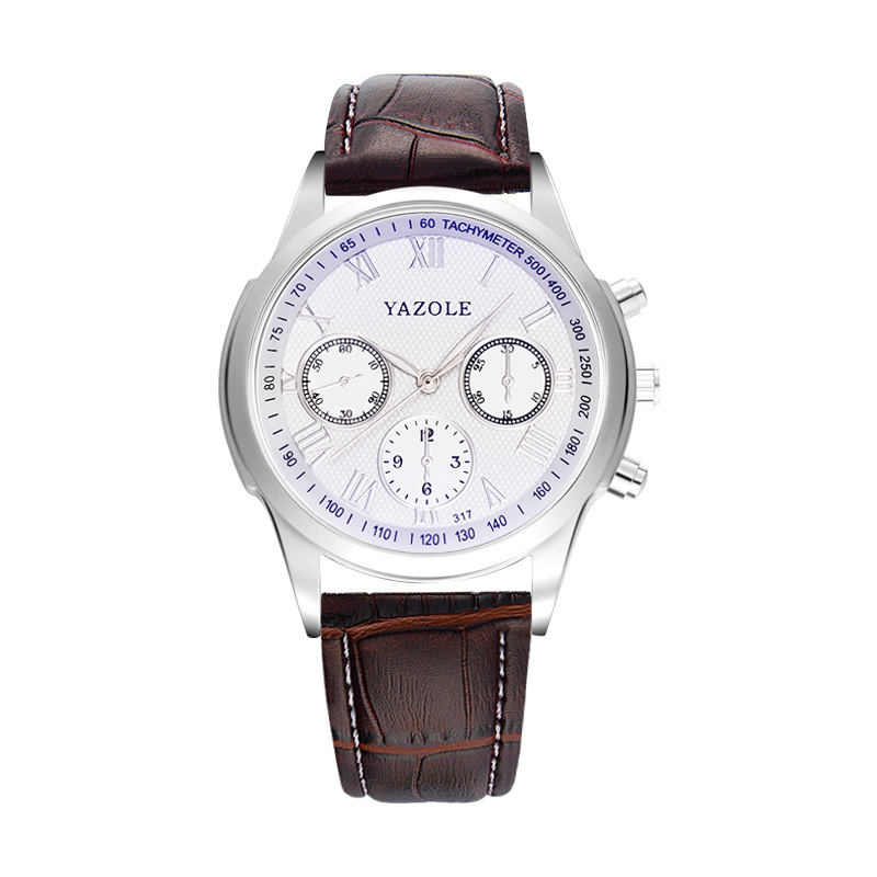 YAZOLE Men Women Fashion Watch Belt Watch Male Quartz Watch Waterproof Leisure Business Table