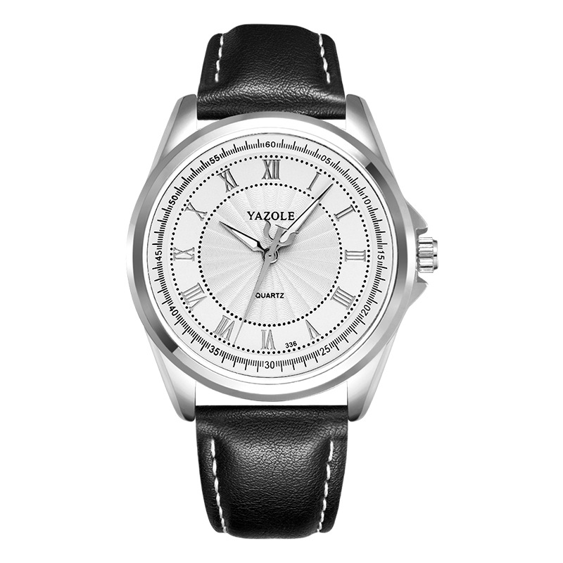 YAZOLE Men Watches Quartz Clock Leather belts Watch Cheap Sports wristwatch