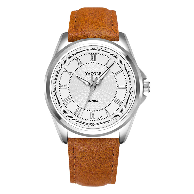 YAZOLE Men Watches Quartz Clock Leather belts Watch Cheap Sports wristwatch