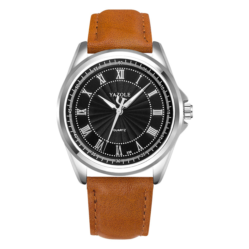 YAZOLE Men Watches Quartz Clock Leather belts Watch Cheap Sports wristwatch
