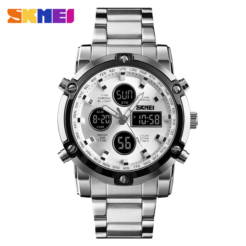 Skmei Men Quartz  Sport Watches Luxury Multi-function Business Wristwatches Waterproof Male Clock