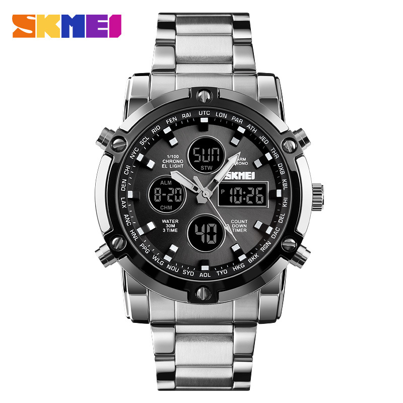 Skmei Men Quartz  Sport Watches Luxury Multi-function Business Wristwatches Waterproof Male Clock