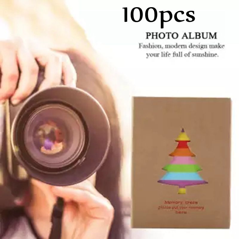 4R 100 Pockets Tree Photo Album Picture Holder Storage for Holiday Travel Graduation Photograph