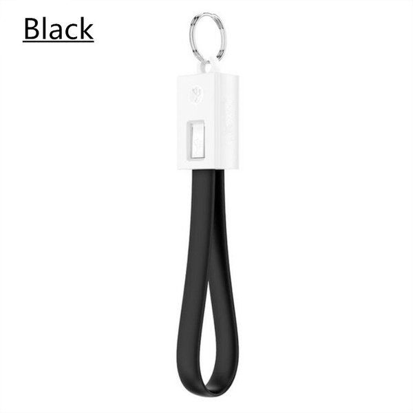 2pcs Mini KeyChain For iPhone Micro USB Cable / For Lightning Charger Sync Data Cord USB Accessory