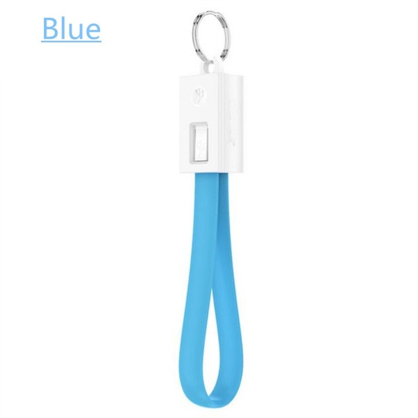 2pcs Mini KeyChain For iPhone Micro USB Cable / For Lightning Charger Sync Data Cord USB Accessory