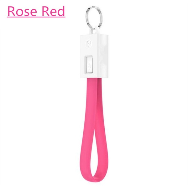 2pcs Mini KeyChain For iPhone Micro USB Cable / For Lightning Charger Sync Data Cord USB Accessory