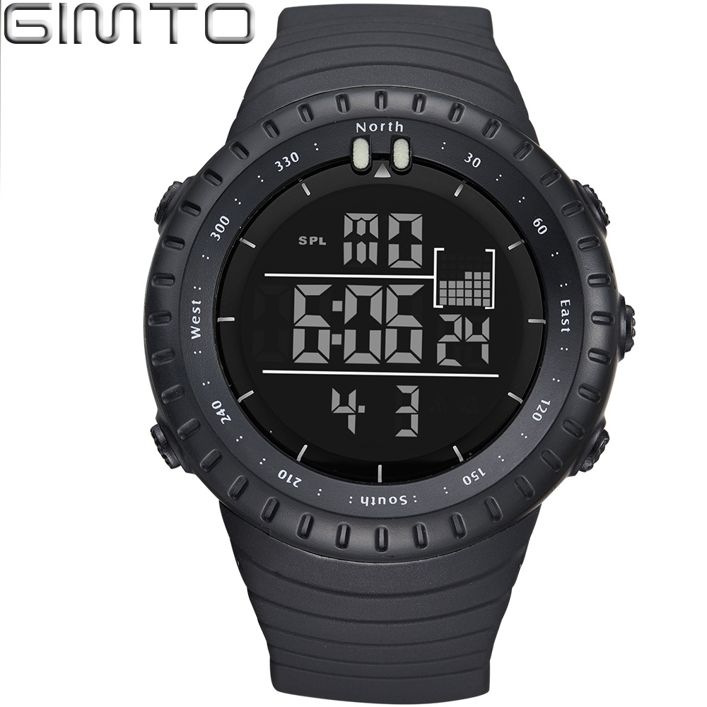 GIMTO Student Multi-function Mountaineering Sports Waterproof LED Electronic Watch Men's Watch