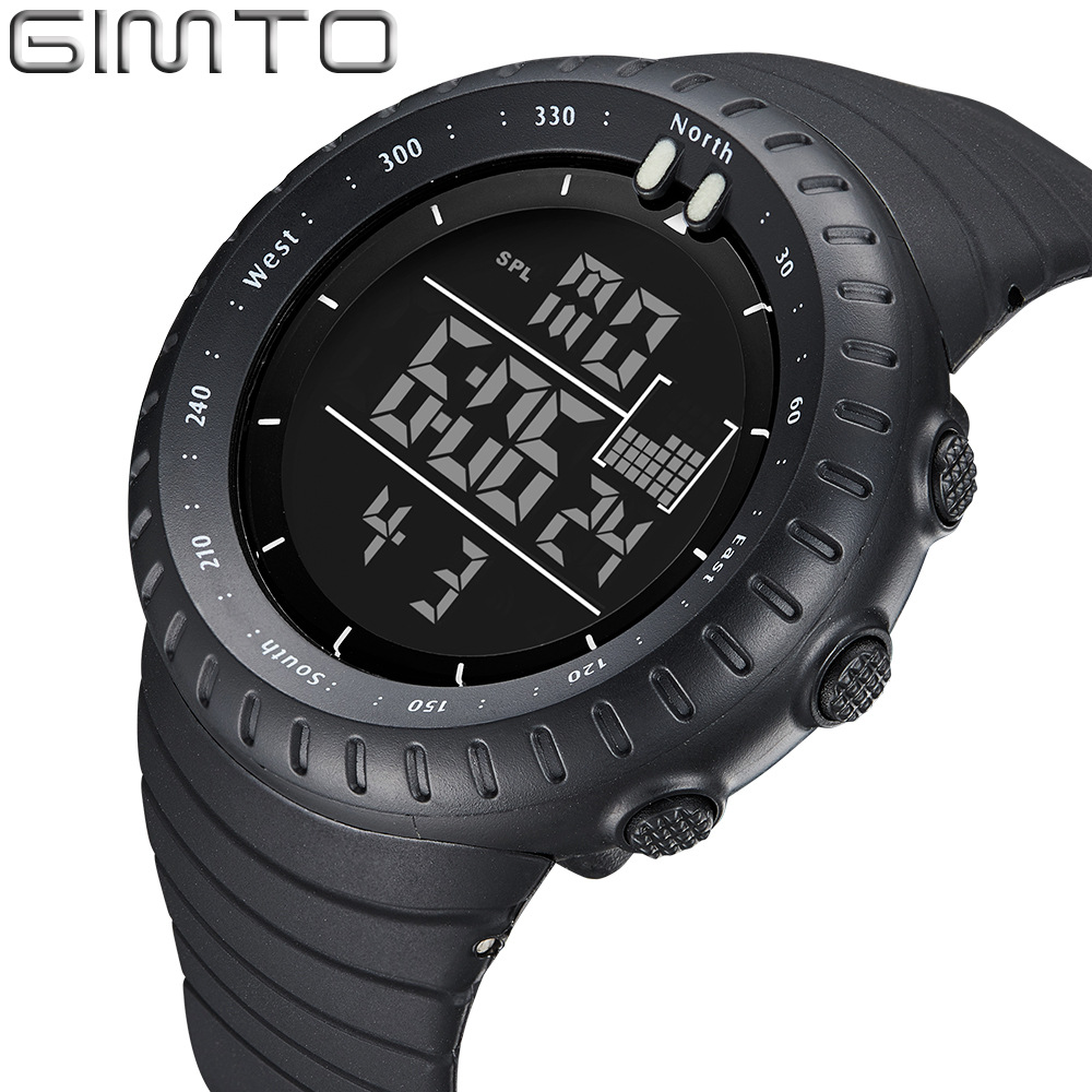 GIMTO Student Multi-function Mountaineering Sports Waterproof LED Electronic Watch Men's Watch