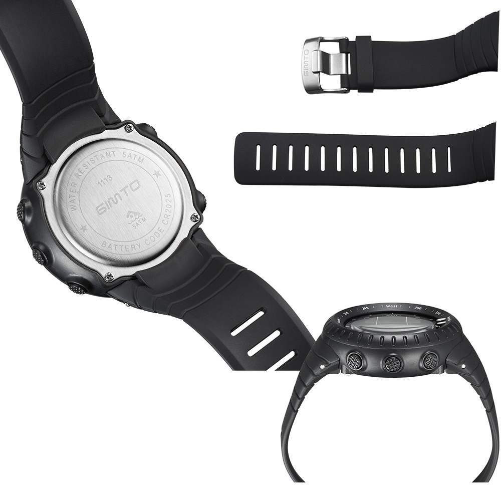 GIMTO Student Multi-function Mountaineering Sports Waterproof LED Electronic Watch Men's Watch