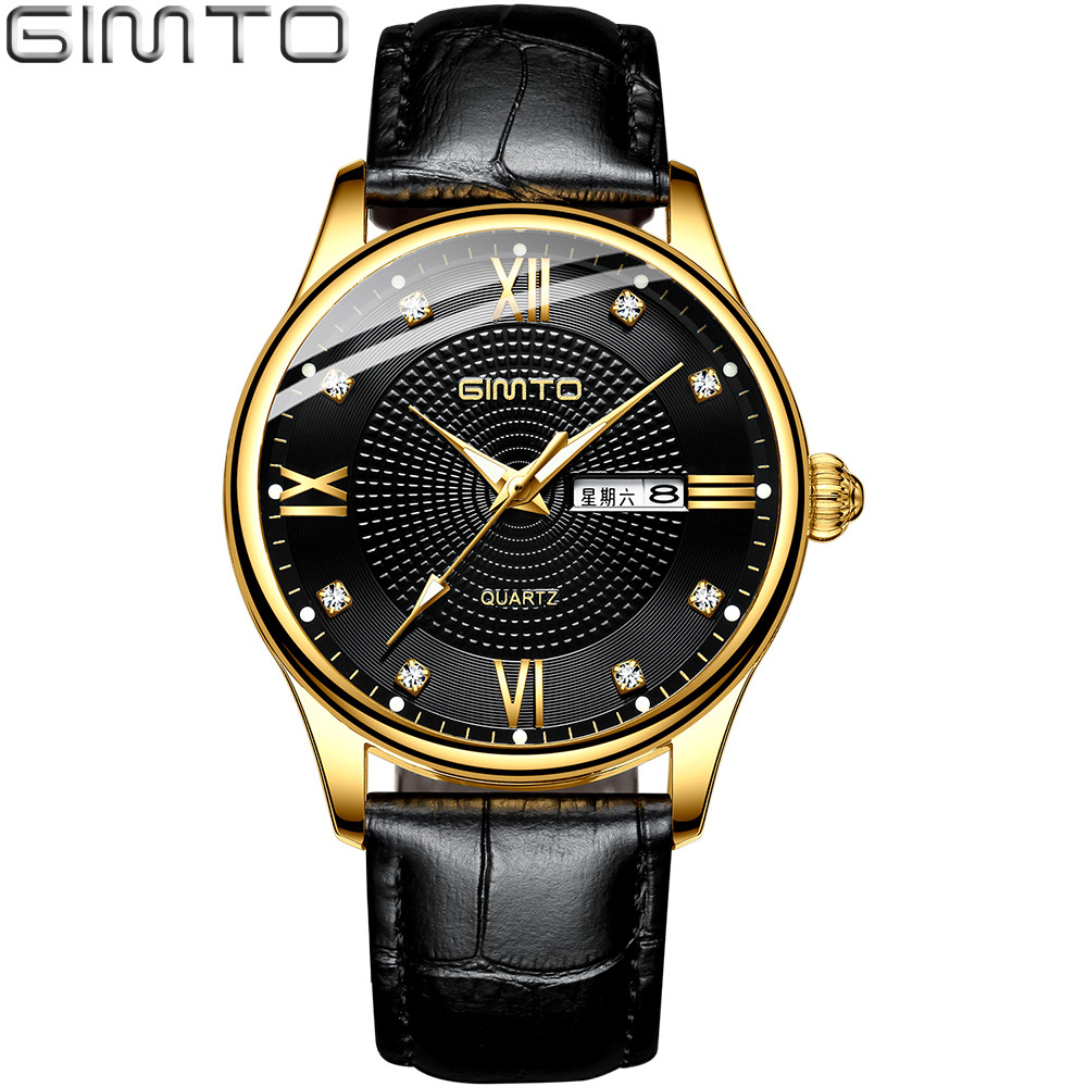 GIMTO  Men Watches Fashion Casual Wristwatch Sport Quartz Watch Business Watch