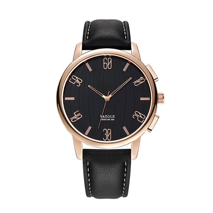YAZOLE Rose Gold Men's Fashion Watch Gift Gift Quartz Watch Mens Watches Sports Wristwatch