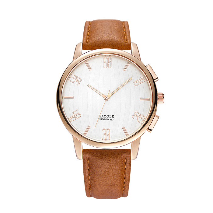 YAZOLE Rose Gold Men's Fashion Watch Gift Gift Quartz Watch Mens Watches Sports Wristwatch