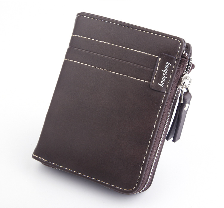 HENGSHENG Valentine's Gift Pu Vintage Men Wallet-Leather Luxury Short Male Clutch Wallet