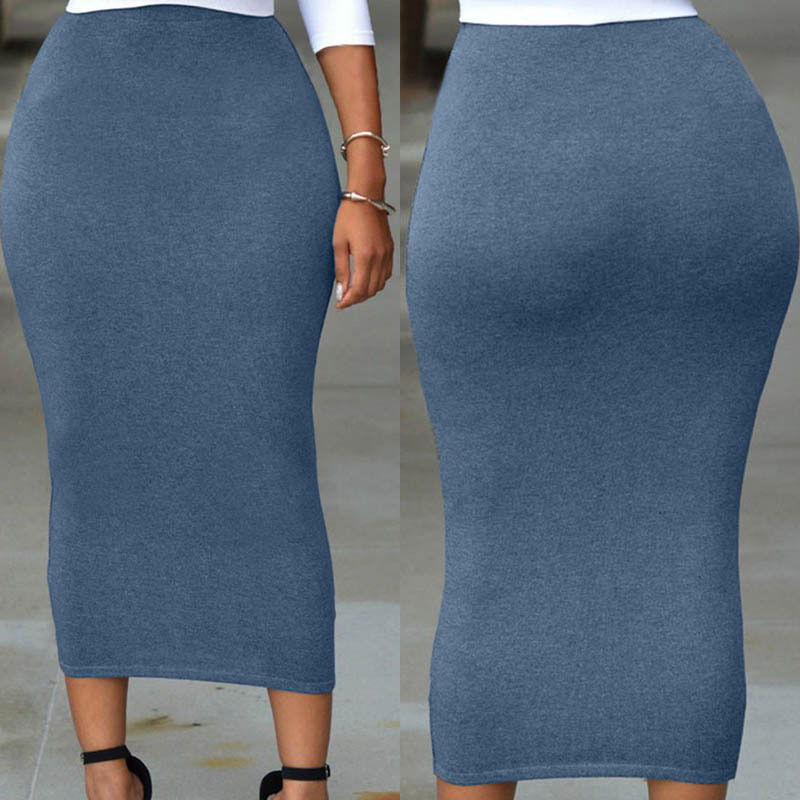 Elastic Skirts Women Sexy Slim Package Hip Maxi Skirt Lady Office Lady Skirts