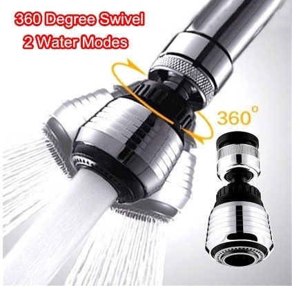 360 Degree Swivel Head Water Bubbler Saving Tap Aerator Diffuser Nozzle Filter Mesh Adapter
