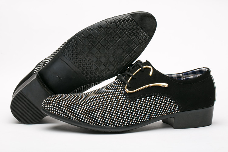 Phoenix Business Men's Shoes Wave Point Pure Leather Wingtip Carved Formal Oxford Wedding Shoes