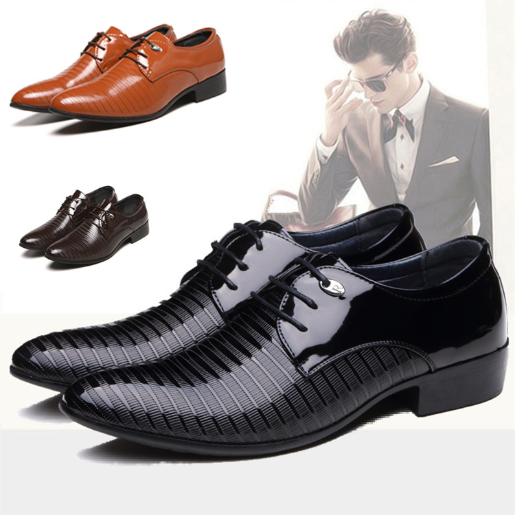 Phoenix Business Men's Shoes Classic Pure Leather Wingtip Carved England Formal Oxford Wedding Shoes