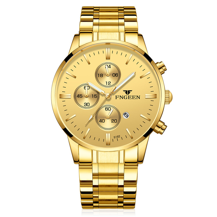 FNGEEN Men's Student Sports Quartz Waterproof Fashion Trend Luminous Belt Men's Watch Wrist Watch