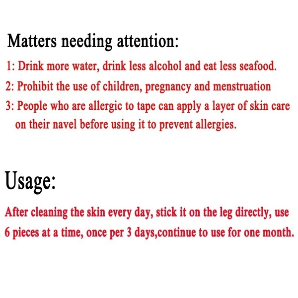 6x6PCS Unisex Natural Health Professional Thigh Abdominal And Arm Fat Burning Sticker