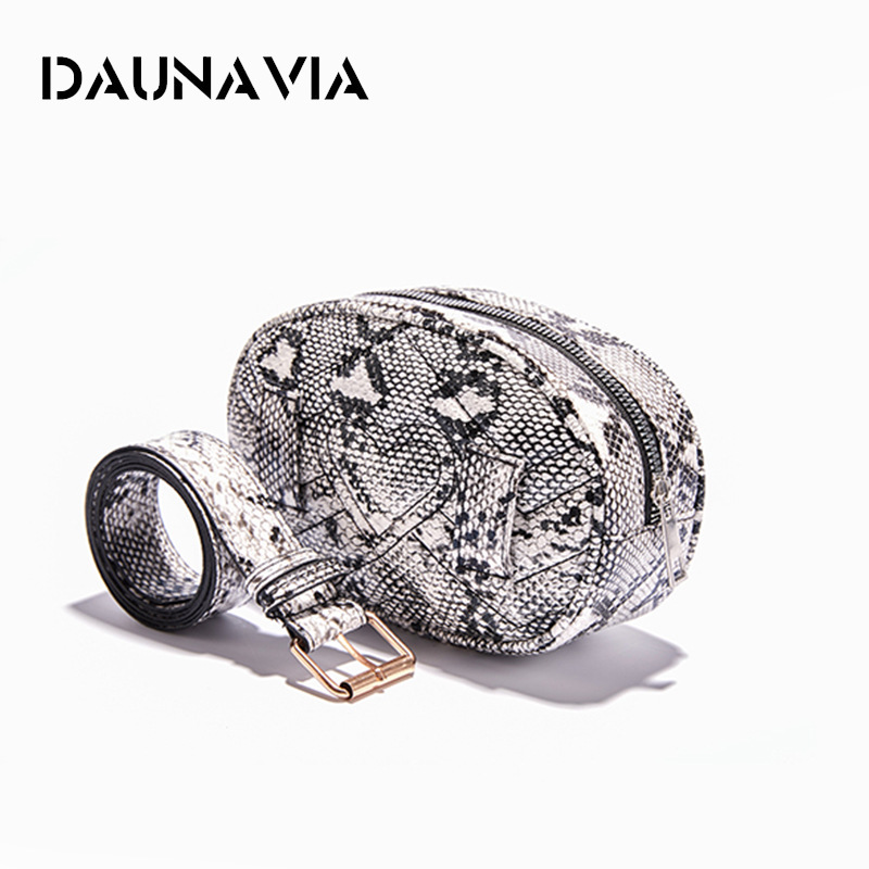 Women's Bags Snake Pockets Fashion Mini Round Bag Outdoor Handbags Sports Pockets